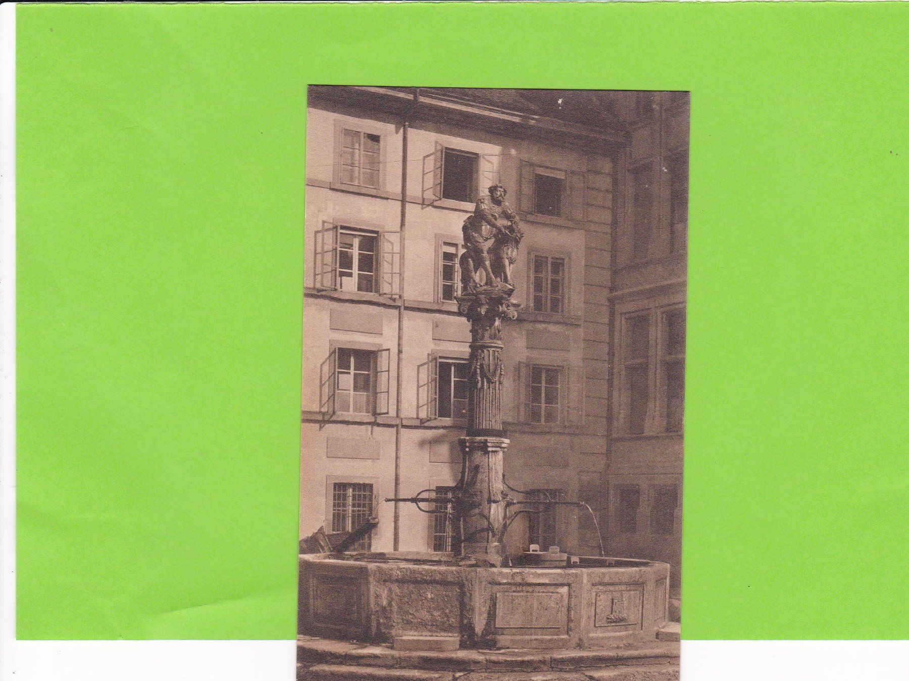 Cartoline postali: Fribourg-La Fontaine de Samson – Usato da St. Peterzell venduto da neckertal