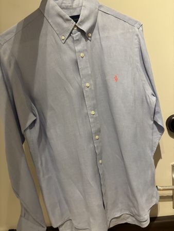 Chemise Ralph Lauren bleu clair taille S homme - lin