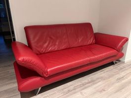 KOINOR Echtleder-Sofa in Rot