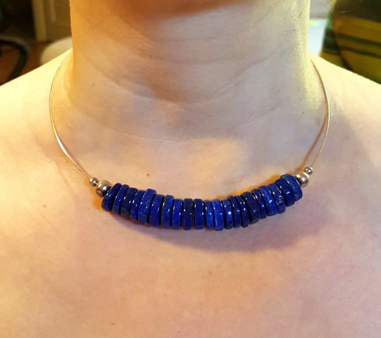 Catenine: Collier design argent et lapis-lazuli – Nuovo e nell'imballaggio originale da Veyrier venduto da Leilazizou 1