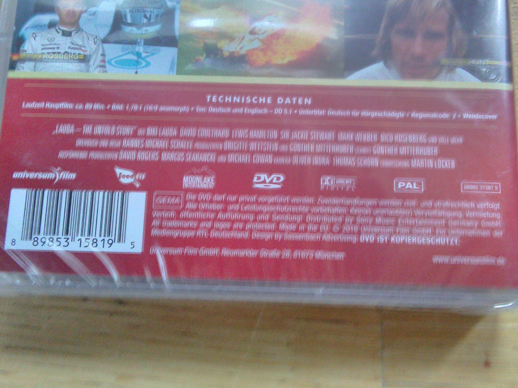 Tutti i DVDs: Lauda - The Untold Story (DE/EN) – Nuovo e nell'imballaggio originale da St.Galllen venduto da elkaphone 2