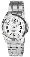 Q&Q Citizen® Herrenuhr 42mm Edelstahl Weiss Silber 5 Bar NEU