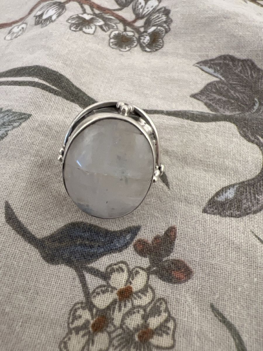 Ringe: Mondstein Ring, 925er Silber, Vintage Stil – Gebraucht aus Luterbach von vatab 4