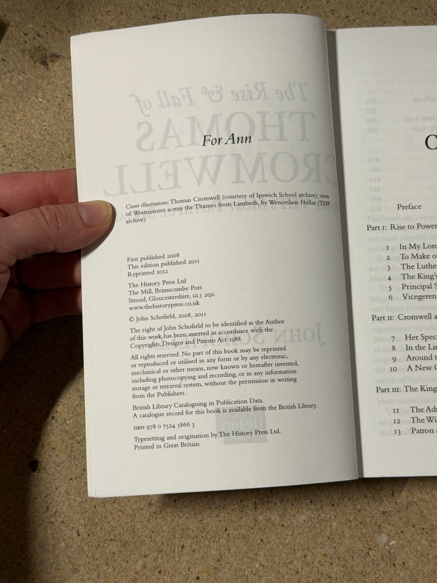 Libri: Thomas Cromwell Biography English – Usato da Winterthur venduto da m.ro. 5