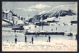 St. Moritz, Curling im Winter auf Kulm-R
