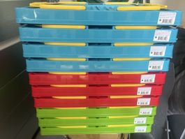 Einkaufskorb faltbar blau rot gruen neu L40 B26 T20
