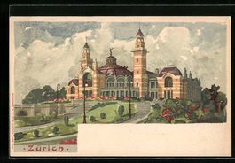 Litho Zürich, Blick auf die Tonhalle