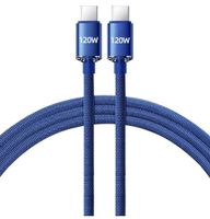 Lade- und Datenkabel USB-C auf USB-C, 120W, 1M, Blau (NEU)