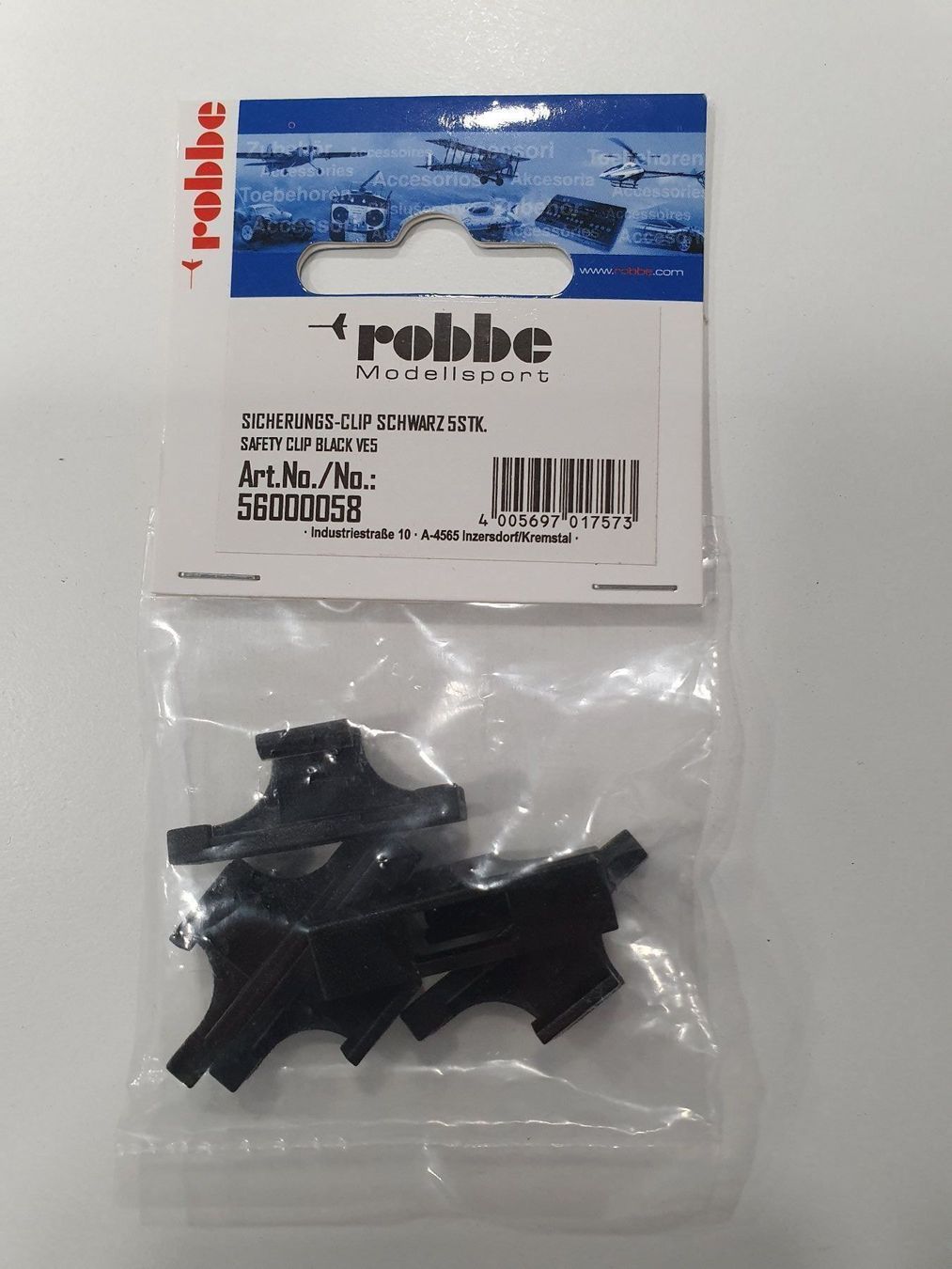 Modellismo RC: Robbe Sicherungs-Clip, schwarz, 56000058 – Nuovo e nell'imballaggio originale da Balsthal venduto da Jetline