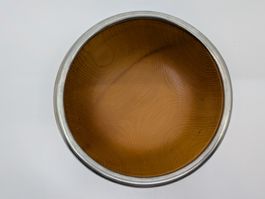 Holzschale mit Zinnfuss von Della Bianca Visp