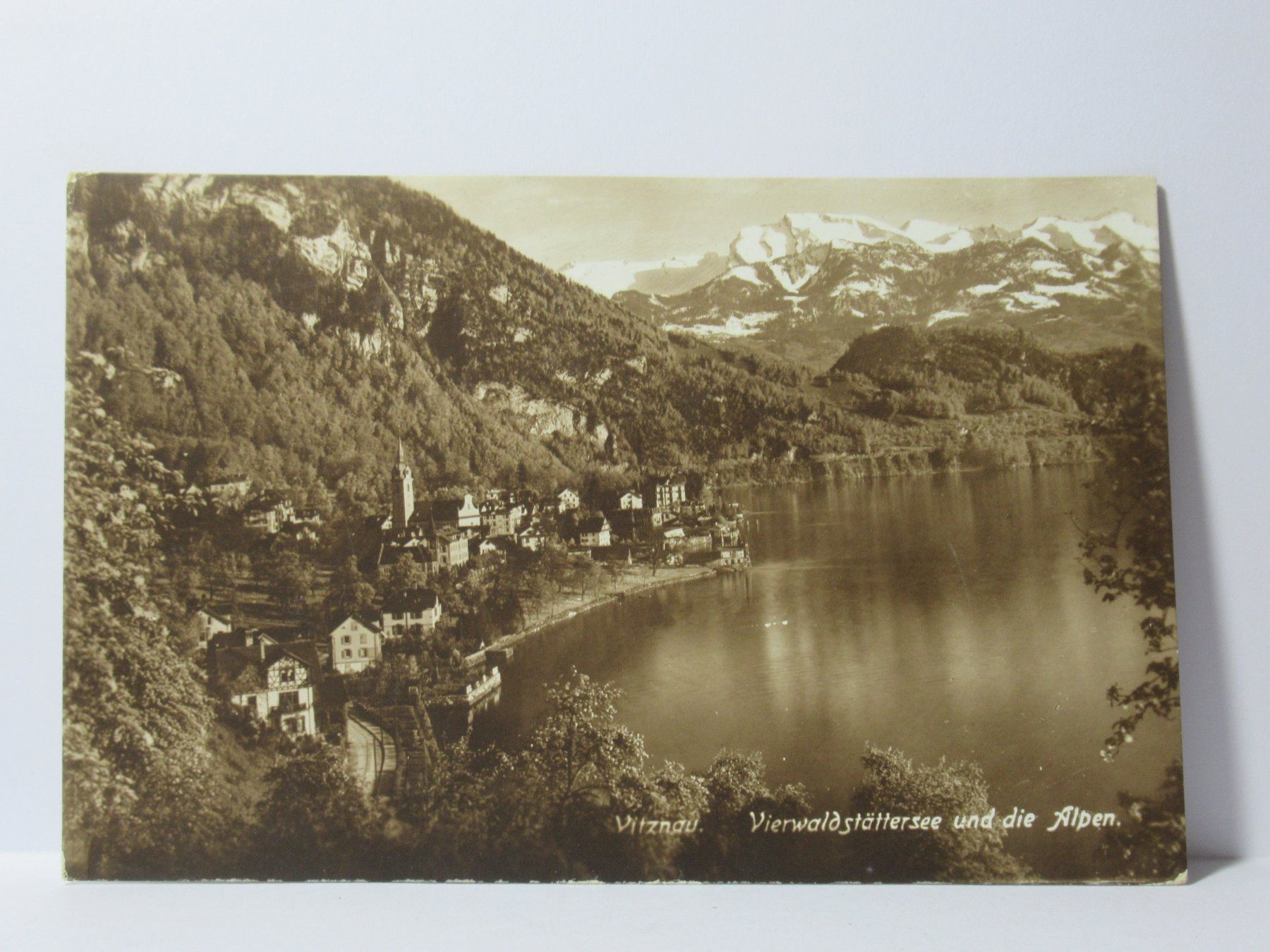 Ansichtskarten: Vitznau , Kirche 1922 – Gebraucht aus Grenchen von Bluemchen1900 1