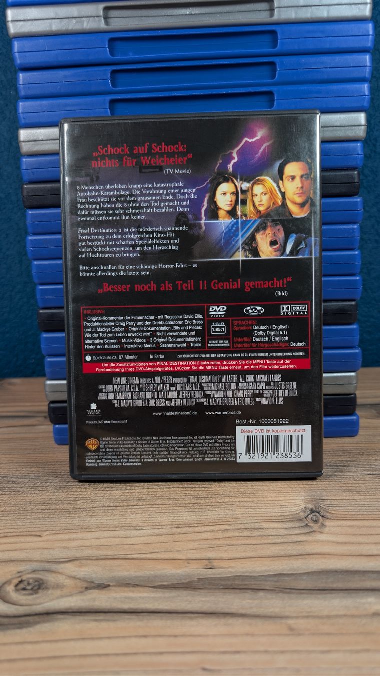 Tutti i DVDs: Final Destination 2 DVD - Horror-Klassiker für Dich! – Usato da Flumenthal venduto da Neondrian 1