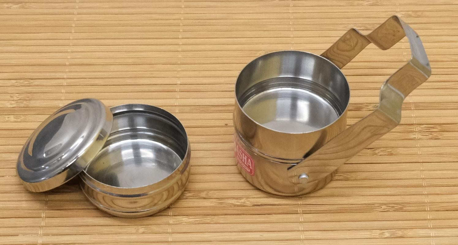 Contenitori & Simili: Miniatur Lunchbox Tiffin Dabba Set 2x – Nuovo (secondo la descrizione) da Zürich venduto da Masala-Oase 3