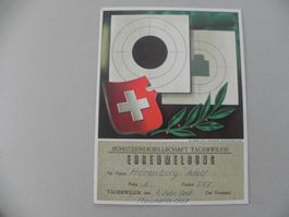 Karte Tägerwilen TG Thurgau Schützenfest 1958 1. Rang