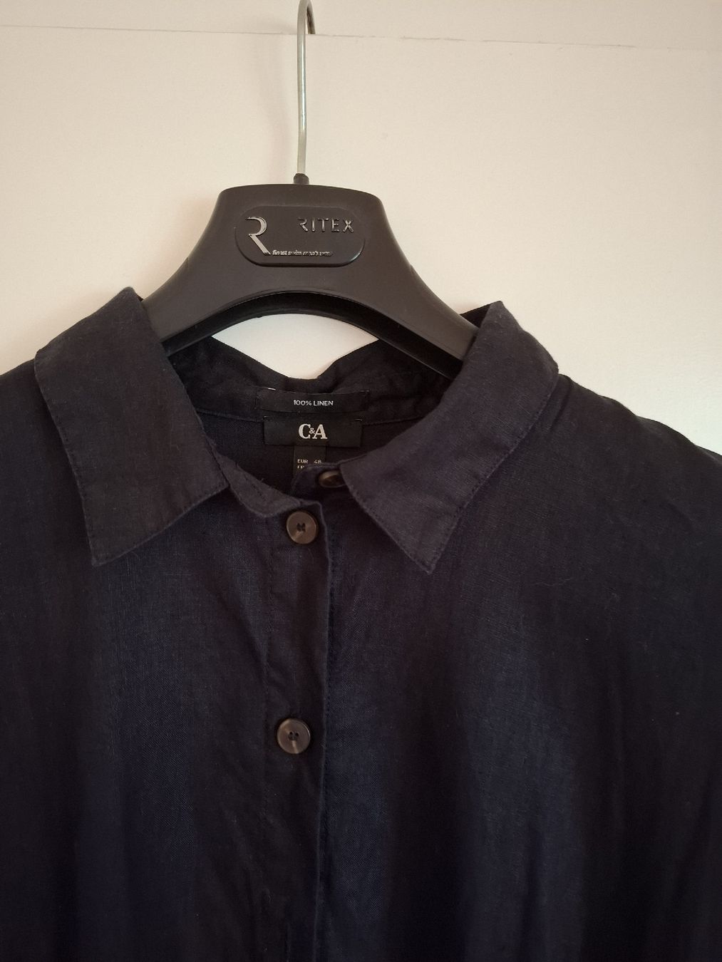 C&A Vestiti: Robe en lin noire, taille 48  – Nuovo (secondo la descrizione) da Biel/Bienne venduto da Lionne72 2