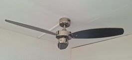 Deckenventilator Metall gebürstet 3 Flügel guter Zustand