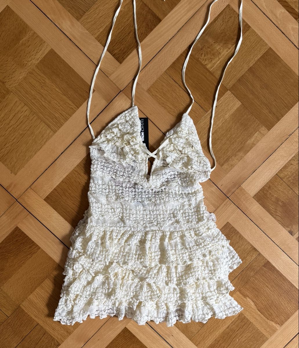 Vestiti: white ruffle mini dress size M – Nuovo (secondo la descrizione) da solothurn venduto da mil_ja.t 2