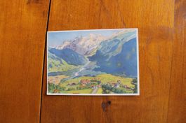 Künstler-AK 25 Jahre Lötschbergbahn, Kandersteg