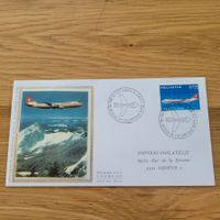 FDC mit Seidenbild 1972 Swissair