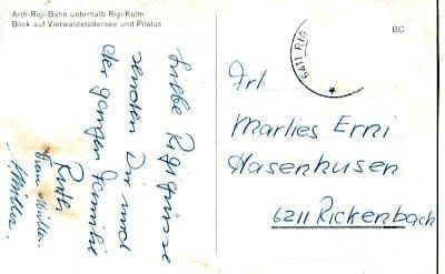 Cartoline postali: Rigi-Kulm, Arth-Rigi-Bahn – Usato da Ottikon b.Kemptth. venduto da Neptun1974 1