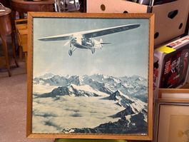 Alpenflug Flugzeug Berglandschaft  30er Jahre Schweiz