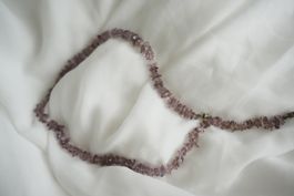 Halskette Amethyst, Splitter, flieder-lila, Naturstein