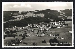 AK Mogelsberg, Ortspanorama mit Kirche