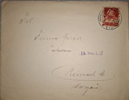 Neumarkt Biel / Violetter Datumstempel 