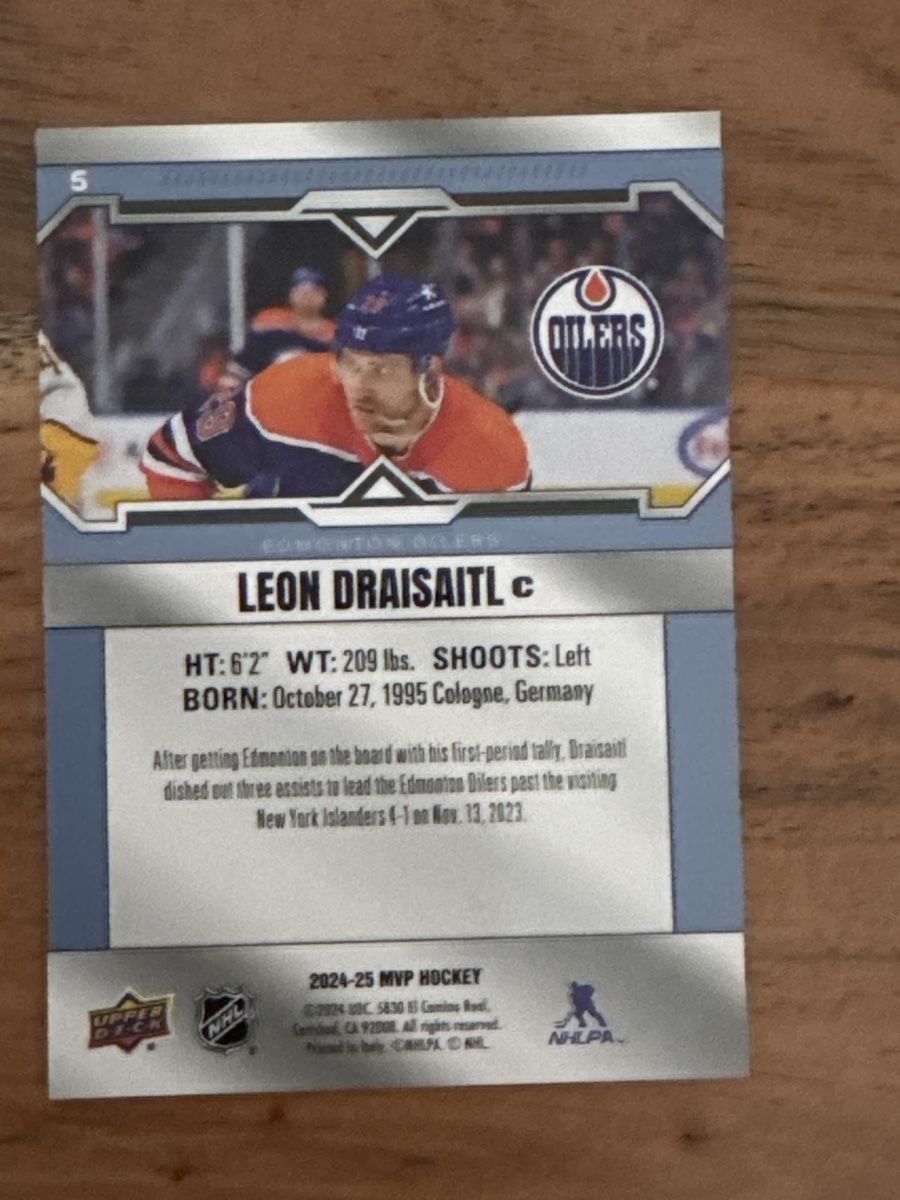 NHL Carte collezionabili: Leon Draisaitl Sammelkarte – Usato da Grüningen venduto da Peterpan99 1