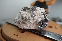 Galenit  Calcit  Rumänien  Stufe   Räumung Topstone