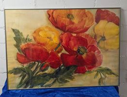 Blumenbild, Wanddeko, Vintage Stil, 100x70cm