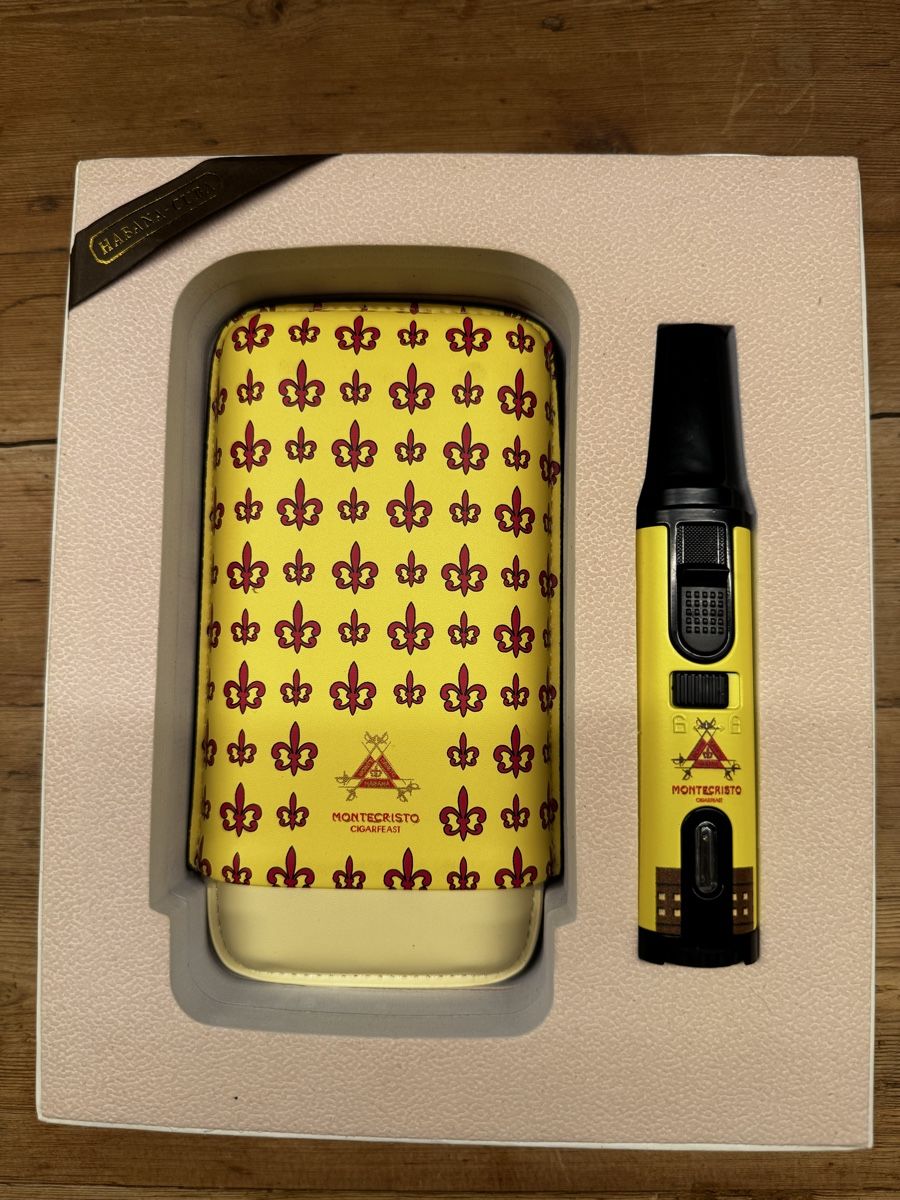 Montecristo Sigari: 3er Zigarrenetui & Feuerzeug Set Neu – Nuovo (secondo la descrizione) da Seuzach venduto da Wolf936 1