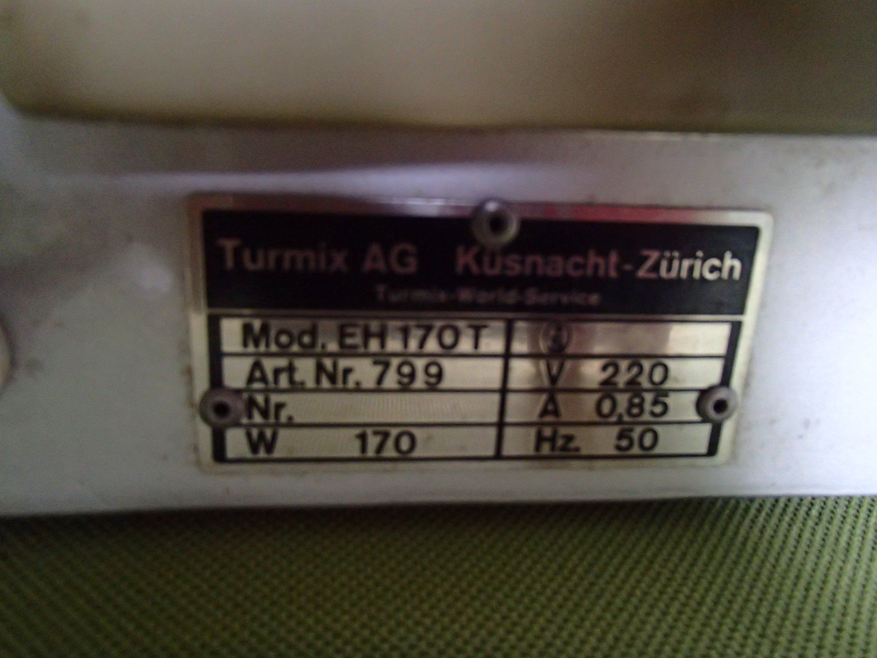 Turmix Elettrodomestici da cucina: TURMIX Aufschnittmaschine für Fleisch ect. – Usato da Schöfflisdorf venduto da pullux 4
