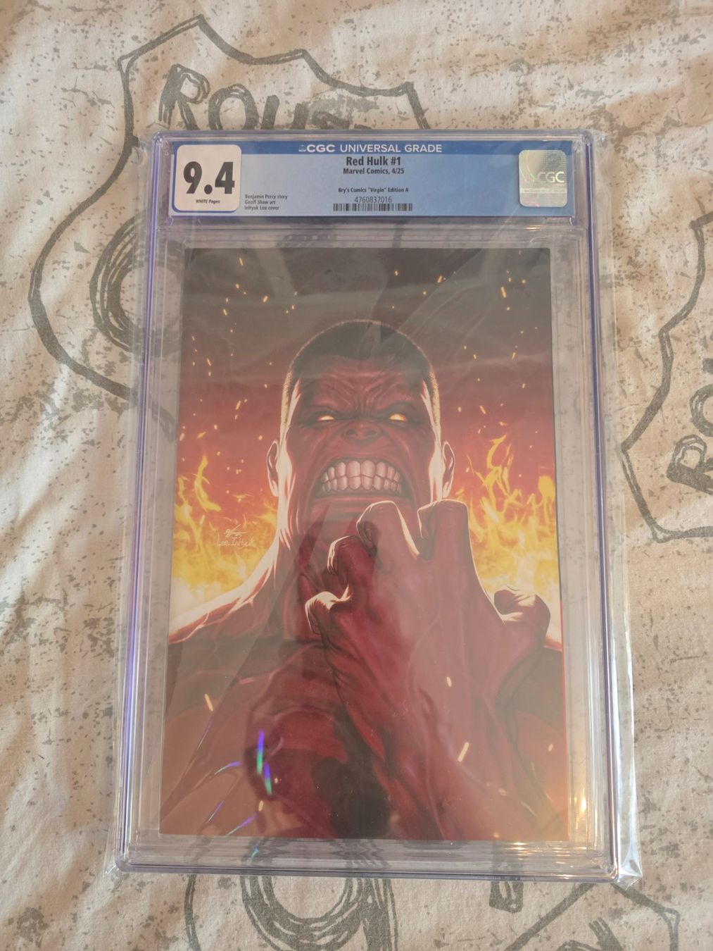 Comics: Red Hulk #1 Brys Comics Virgin Variant A – Neu und originalverpackt aus Zürich von Sams_FunkoandComics_
