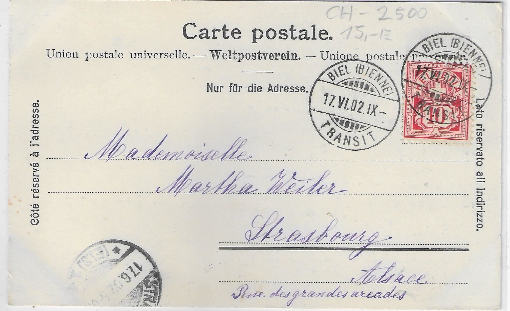 Cartoline postali: Souvenir du Ried pres Bienne Biel – Usato da Ettingen venduto da Kartenplanet 1