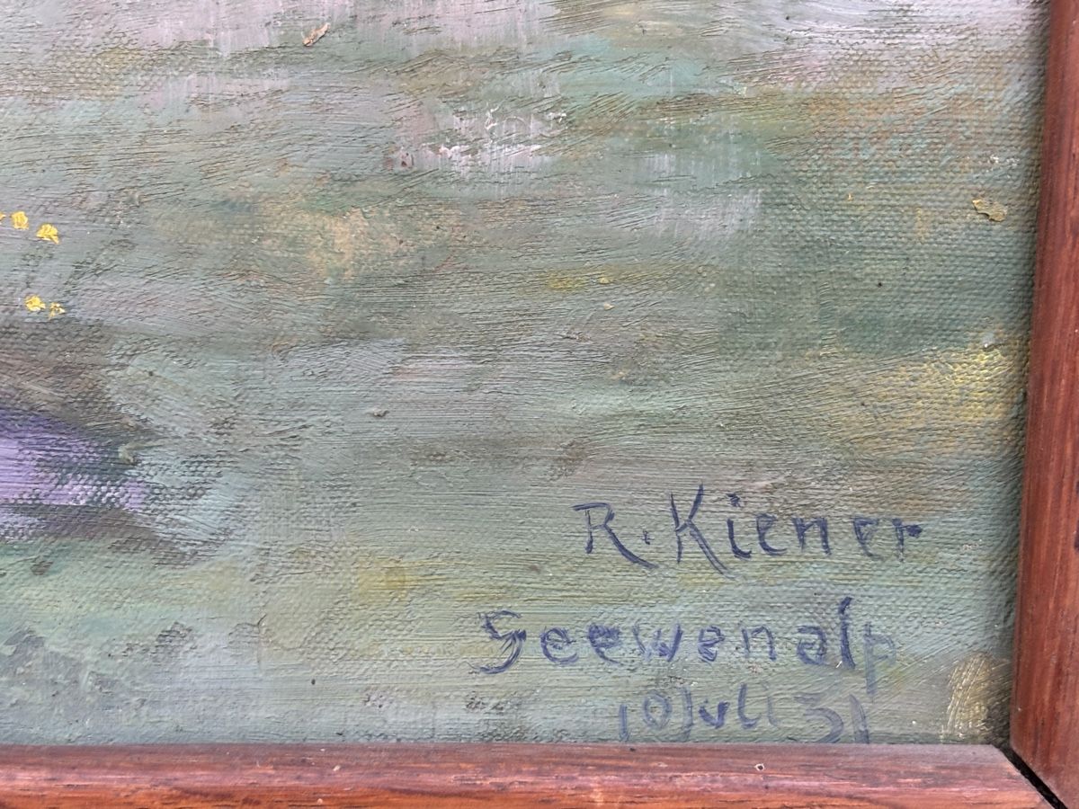Dipinti: Gemälde Seewenalp sig Robert Kiener – Usato da Plasselb venduto da Mike760 2