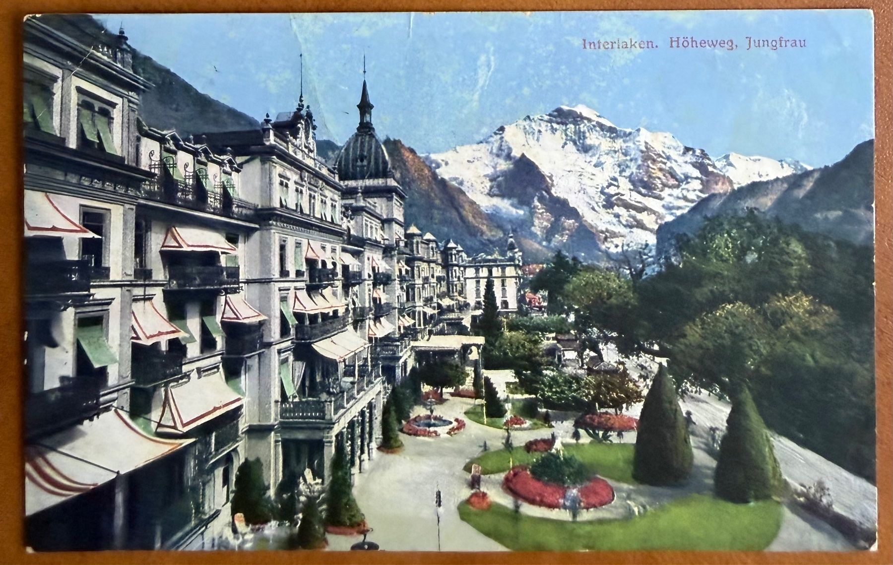 Cartoline postali: Interlaken - Höhweg - Palace 1911 – Usato da Lutry venduto da Ediego