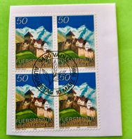 Briefmarken aus Liechtenstein 4 er Block mit Papier 