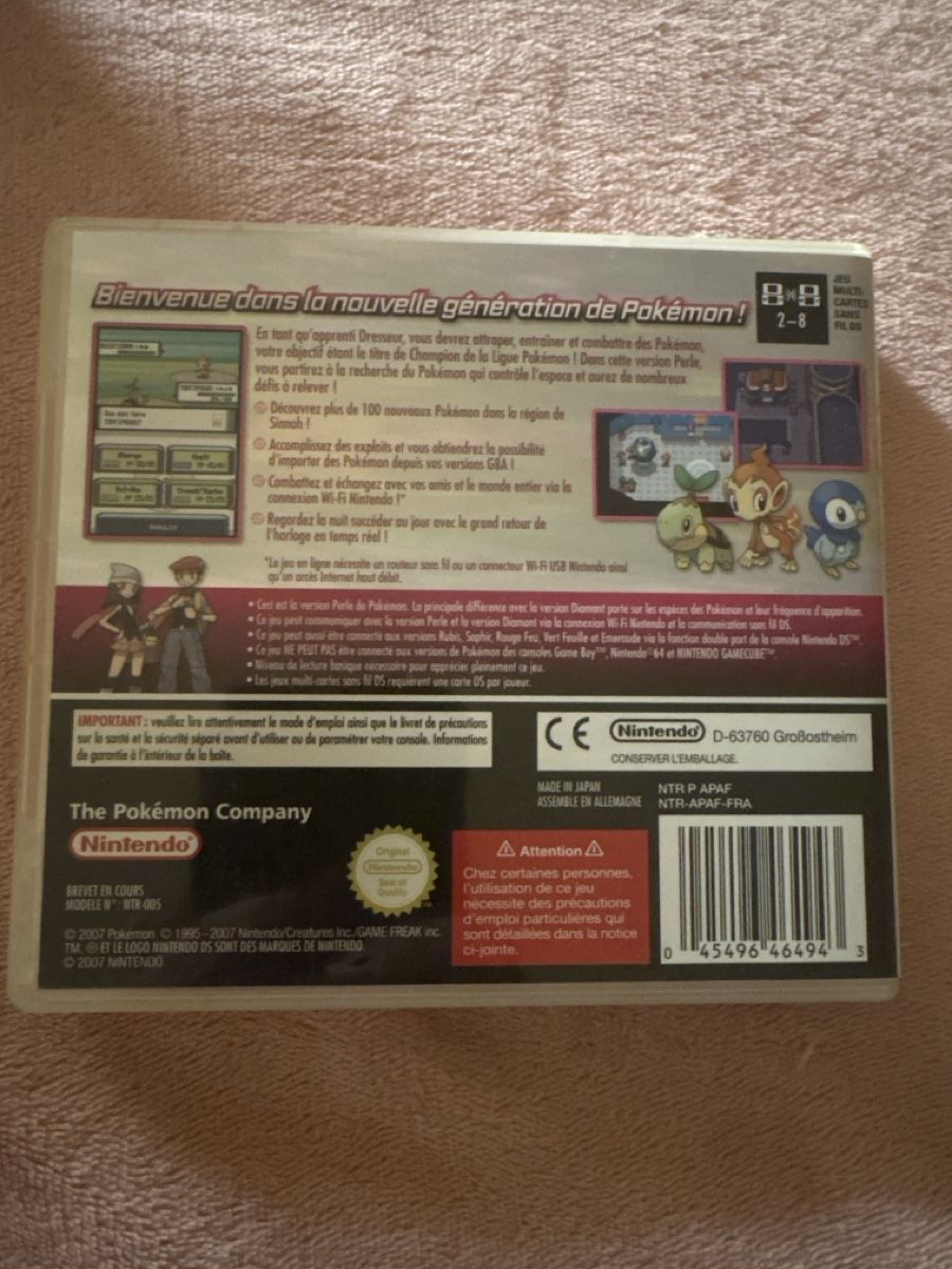 Giochi: Pokémon Version Perle - Nintendo DS - Complet, testé ! – Nuovo (secondo la descrizione) da Lausanne venduto da sio_7ckb 1