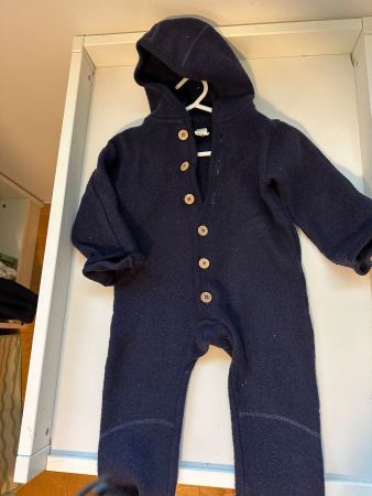 Wollfleece Overall Hessnatur Grösse 86/92 gebraucht Zustand