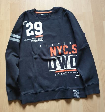 DWD Sweatshirt Gr. 158/164 schwarz orange guter Zustand P...