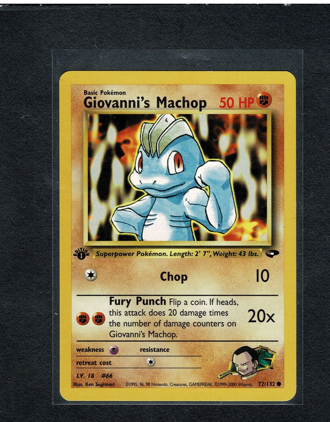 Pokémon Carte collezionabili: Giovanni's Machop - 1st Gym Challenge – Usato da Giubiasco venduto da rude01