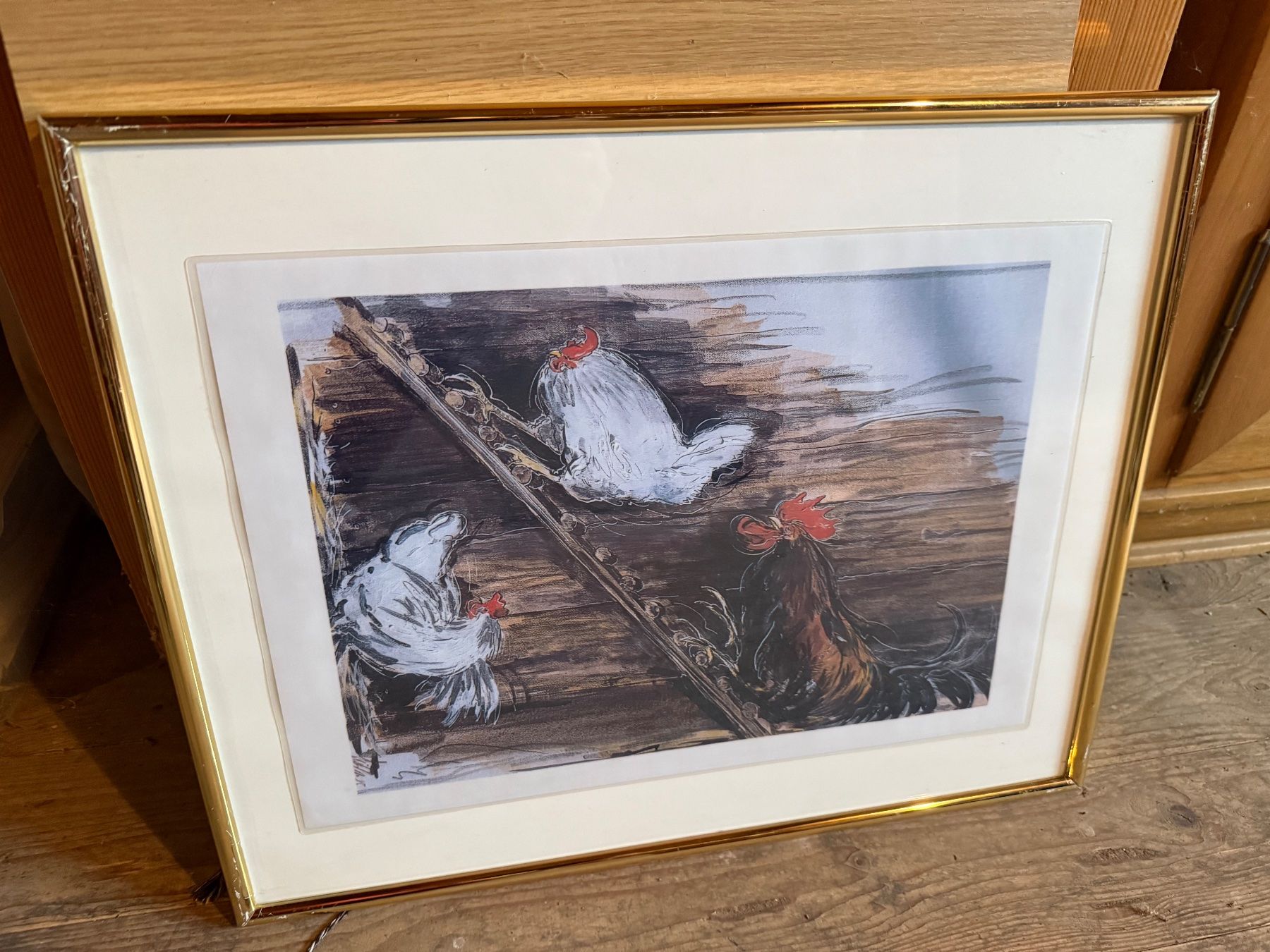 Foto & Immagini: Hühnerbild auf Leiter – Usato da Winden venduto da Pouletfarm