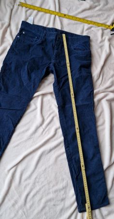 Pantalon velours cotelé bleu Mango Homme