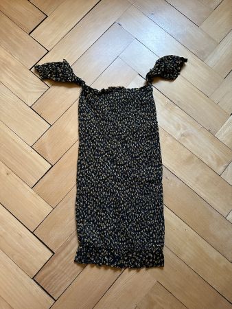 Stretch Kleidchen schwarz geblümt S