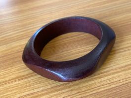 Armreif Armring Teak Teakholz Vintage Holz
