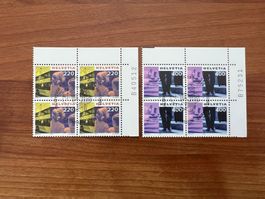 2001  CH Erstag gest.Viererblock mit Tab  (K225)