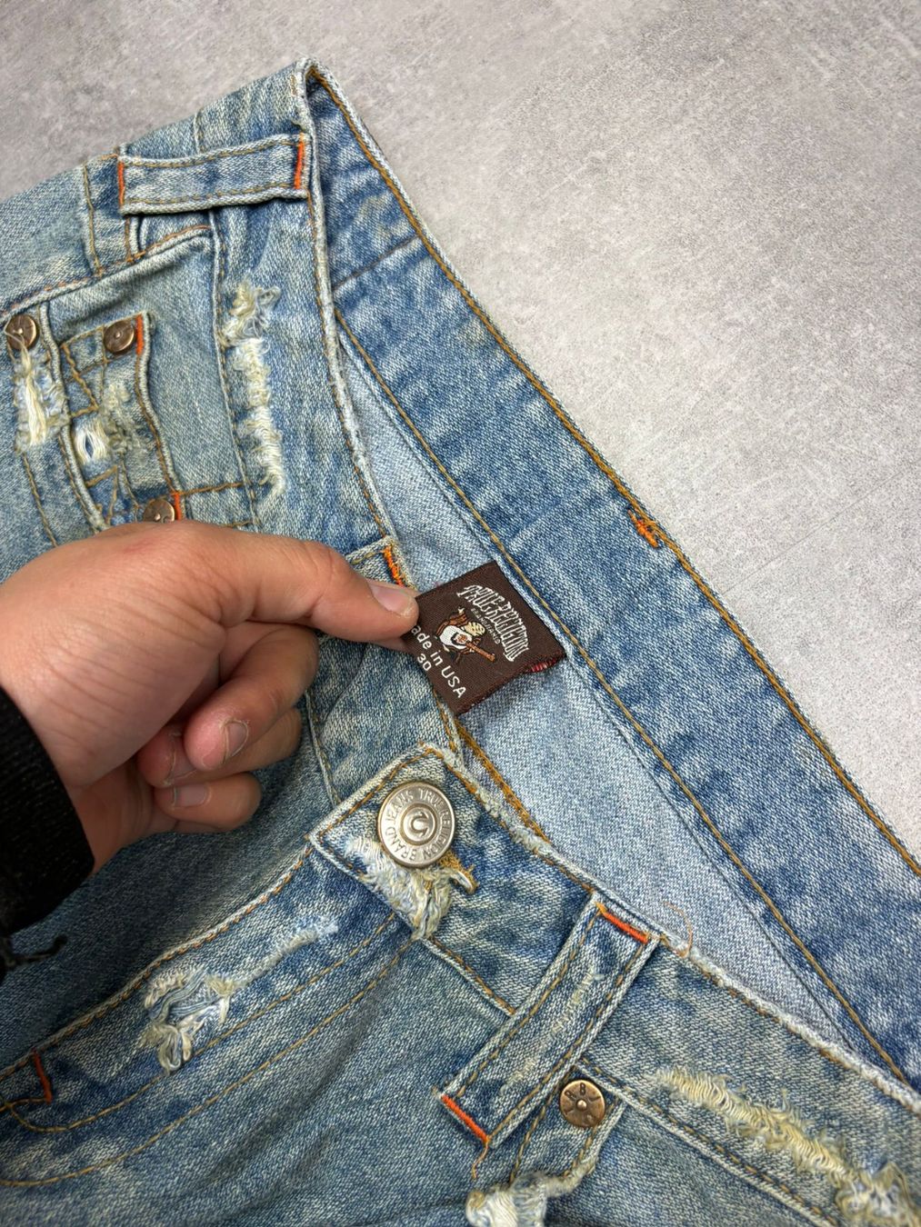 True Religion Jeans: True Religion Bootcut Flared Jeans - Grösse M/30 – Usato da Werdenberg venduto da hase.vintage 4