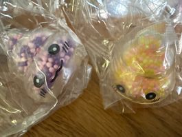 2x Squishies-Stressabbau-Schule-Kiga-Konzentration -3x4 cm