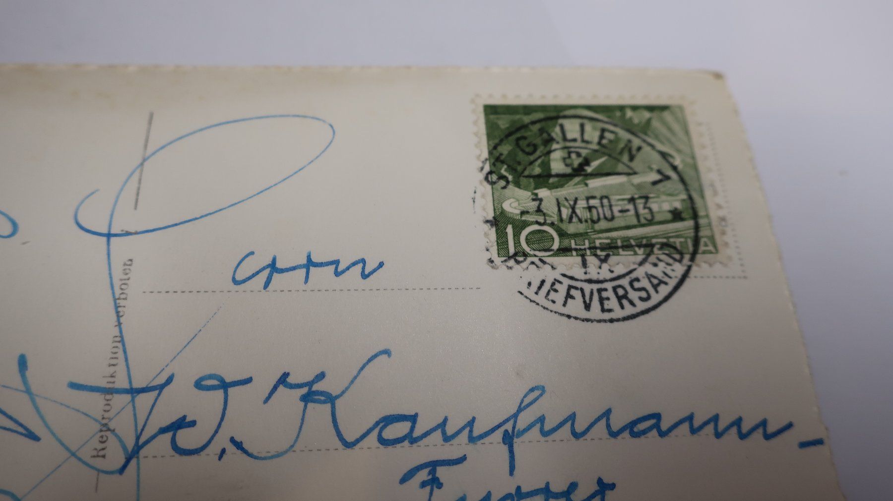 Cartoline postali: St. Gallen mit Säntis 1950 – Usato da Cormoret venduto da Pascalll2001 5